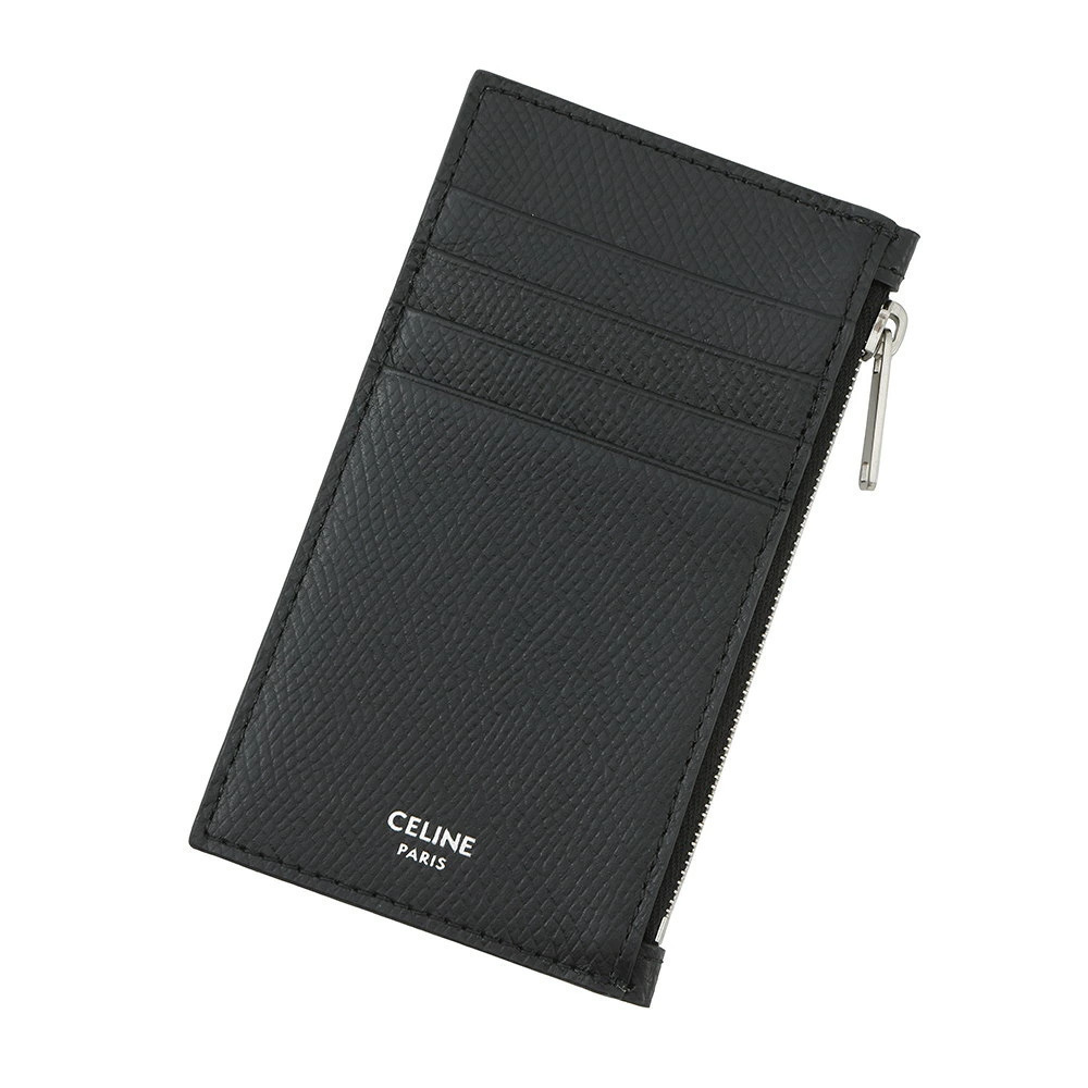 Celine coin case Wallet fragment grained calf leather card black WALLET